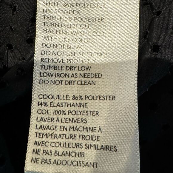 Without Walls Black Oversized Perforated Windbreaker Hoodie Jacket Size XS/S - Picture 5 of 7